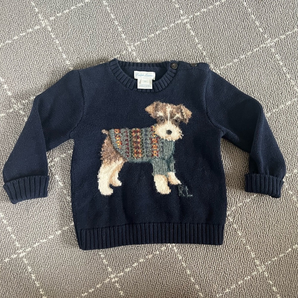 Ralph Lauren Puppy Sweater 18m